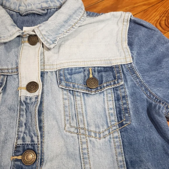 Gap Denim on Denim Patchwork Denim Jacket Button Up Little Kids L - Picture 9 of 11